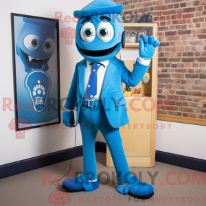 Blue Phone mascot costume...