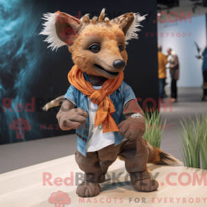 Rust Hyena mascot costume...