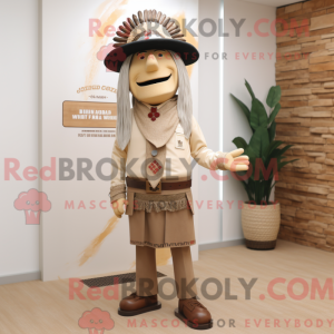 Tan Chief mascot costume...