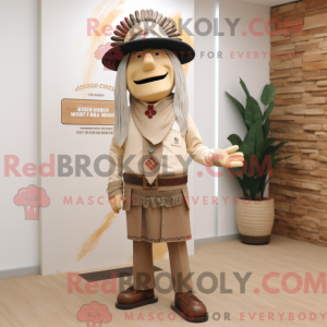 Tan Chief-maskotdraktfigur...