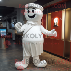 White Steak mascot costume...