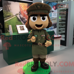 Brown Green Beret mascot...