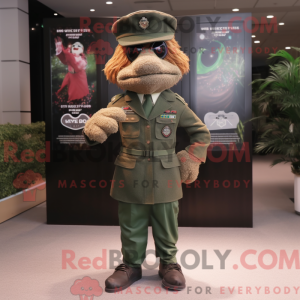 Brown Green Beret mascot...