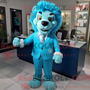 Cyan Tamer Lion Maskottchen...