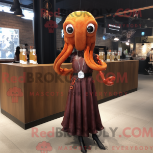 Rust Kraken mascot costume...