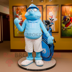 Sky Blue Golf Bag mascotte...