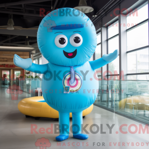 Sky Blue Donut maskot...