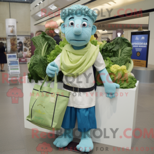 Cyan Caesar Salat maskot...