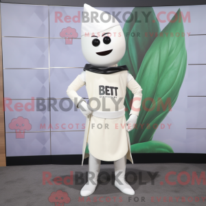 White Beet mascot costume...