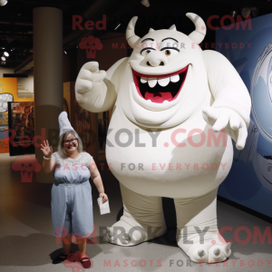 White Ogre mascot costume...
