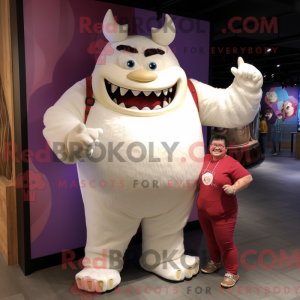 White Ogre mascot costume...