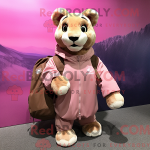 Pink Mountain Lion maskot...