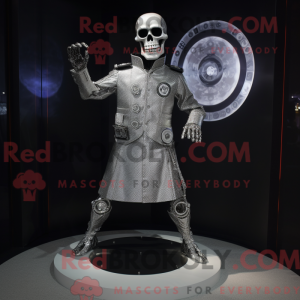 Silver Skull mascot costume...
