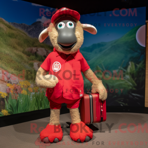Red Sheep maskot kostume...