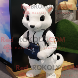 White Ermine mascot costume...