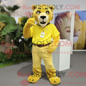 Citrongul Smilodon maskot...