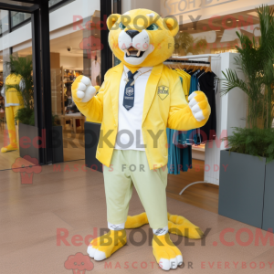 Citrongul Smilodon maskot...