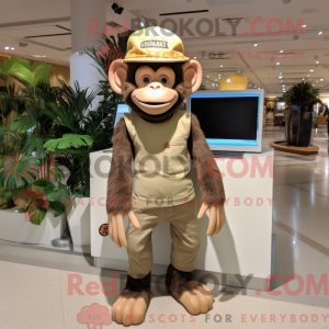 Tan Chimpanzee mascot...
