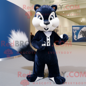 Navy Skunk mascot costume...