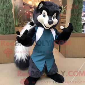 Navy Skunk mascot costume...