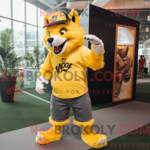 Yellow Say Wolf mascot...