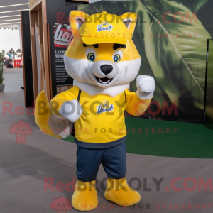 Yellow Say Wolf mascot...