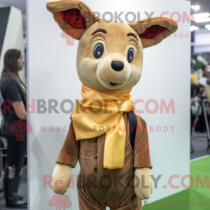 Tan Roe Deer mascot costume...
