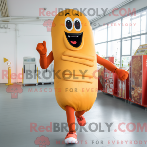 Orange Hot Dog mascot...