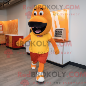 Orange Hot Dog mascot...