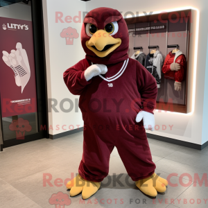 Maroon Dove mascottekostuum...