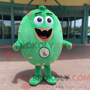 Green Donut mascot costume...