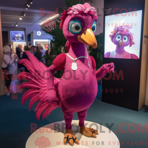 Magenta Peacock mascot...