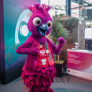 Magenta Peacock maskot...