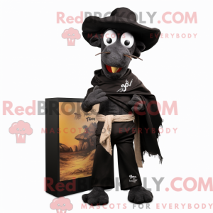 Black Cowboy mascot costume...