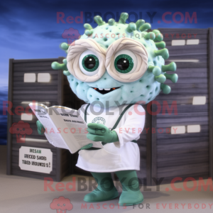 White Medusa mascot costume...