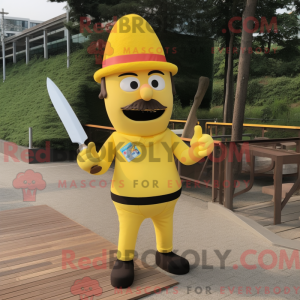 Yellow Knife Thrower mascot...