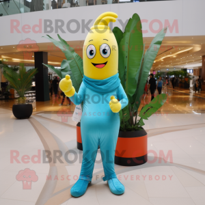 Cyan Baa maskot kostume...