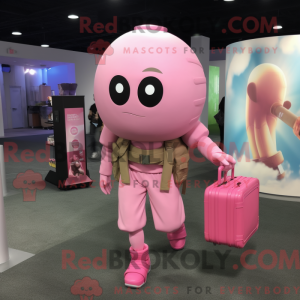 Pink Grenade mascot costume...