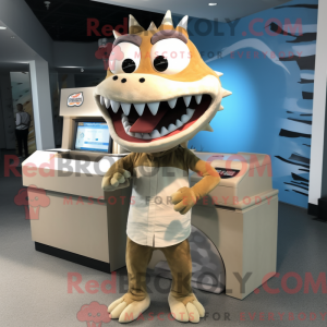 Beige Barracuda mascot...
