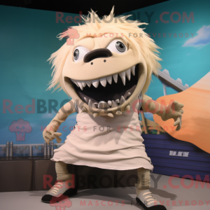 Beige Barracuda mascot...