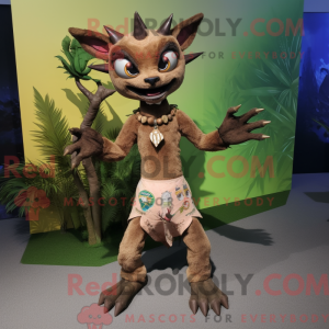 Brun Chupacabra maskot...