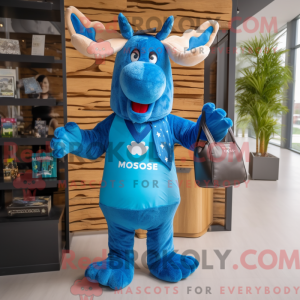 Blue Moose mascot costume...