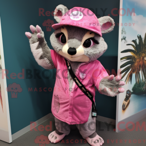 Roze Civet-mascottekostuum...