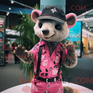 Roze Civet-mascottekostuum...