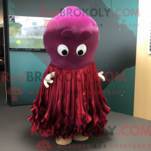 Maroon Jellyfish mascot...