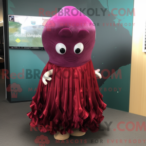 Maroon Jellyfish maskot...