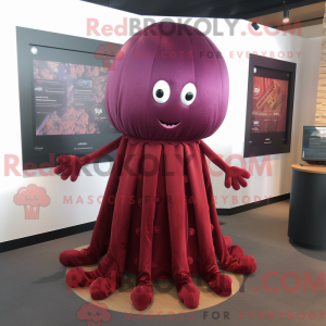 Maroon Jellyfish maskot...