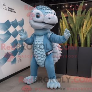 Sky Blue Pangolin mascot...