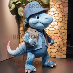 Sky Blue Pangolin mascot...