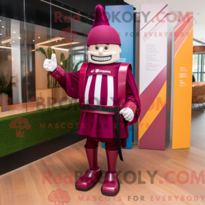 Magenta Swiss Guard mascot...